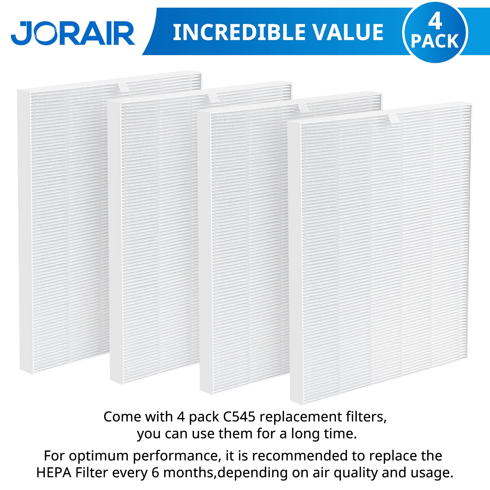 JORAIR filtre installé dans chambre illustrant air intérieur plus propre