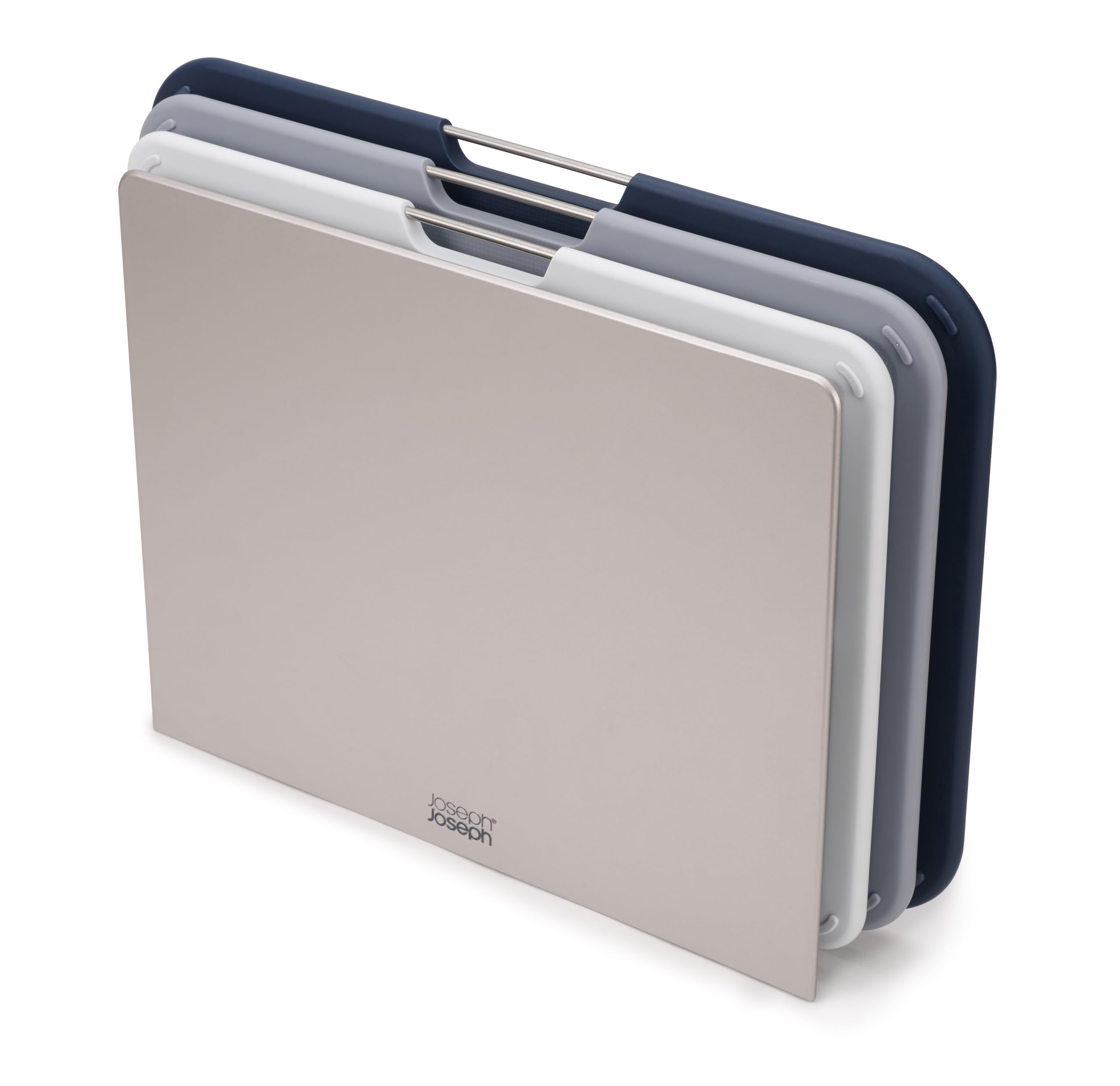Joseph Joseph vue frontale du pack avec support pour rangement compact