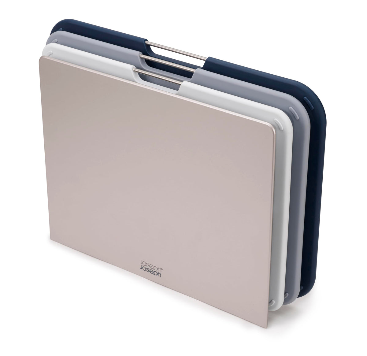 Joseph Joseph vue frontale du pack avec support pour rangement compact