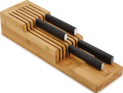 Joseph Joseph vue avant du range-couteaux en bambou pour rangement organisé