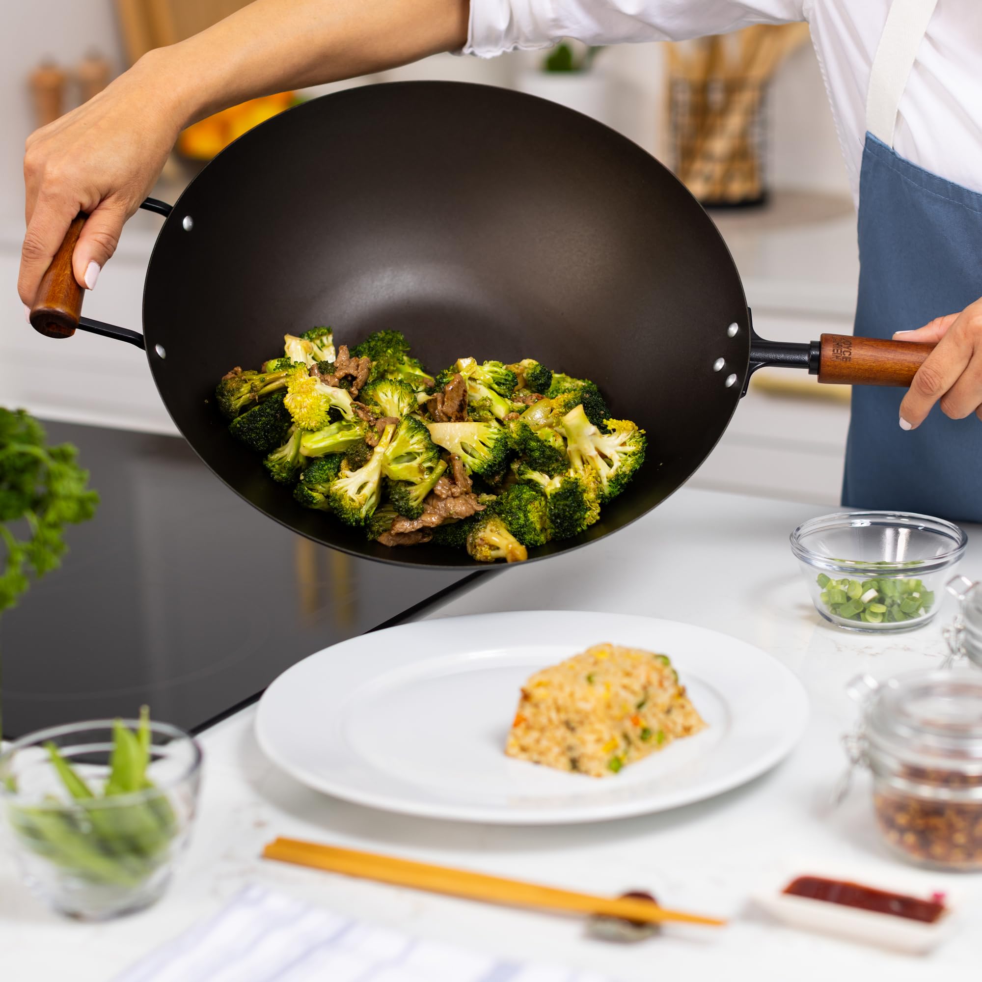 JOYCE CHEN wok suspendu pour rangement compact et gain d'espace