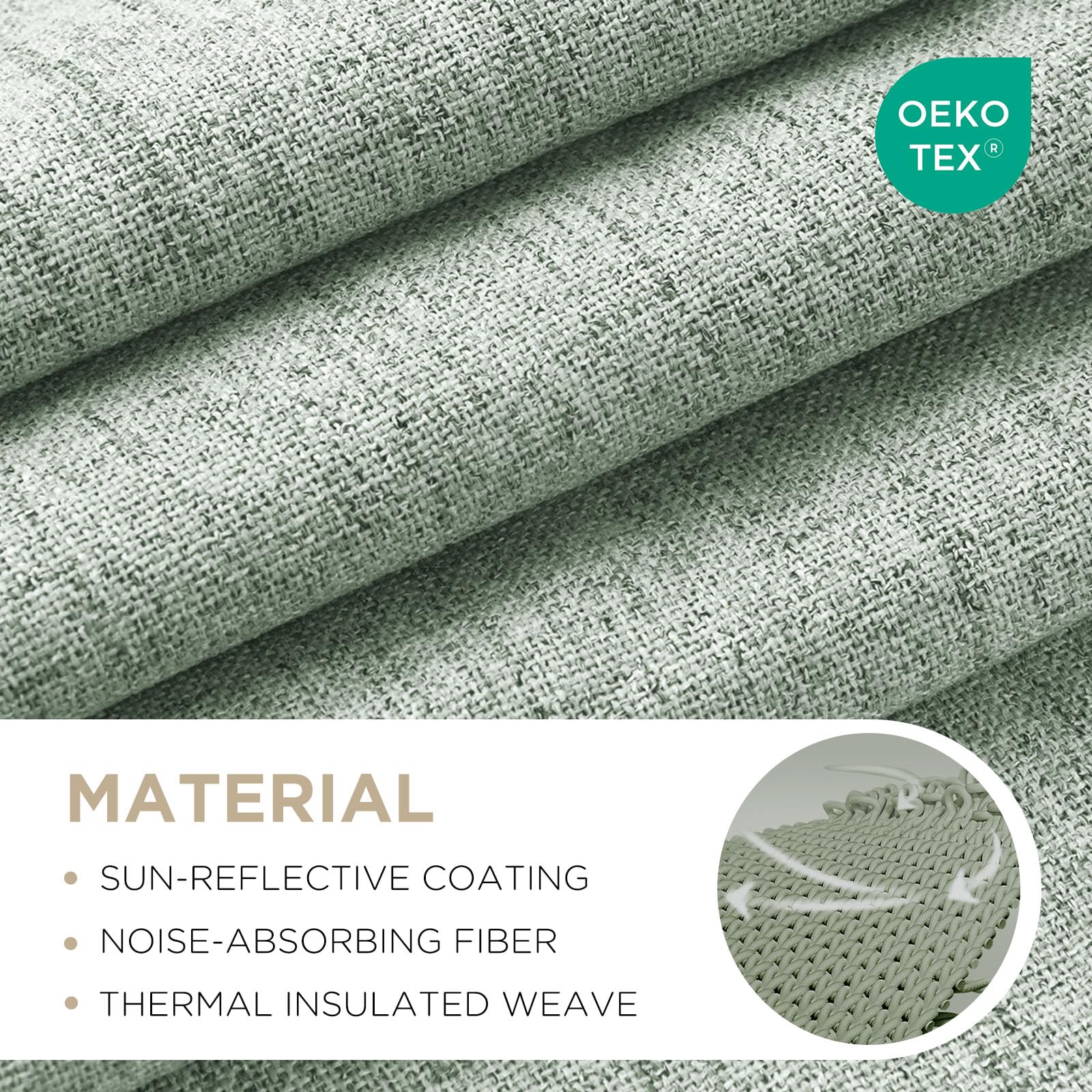 Joydeco gros plan tissu texturé façon lin offrant esthétique raffinée