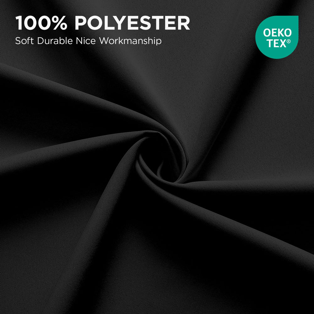 Joydeco rideau drapeau dos foncé montrant couche intérieure pour meilleure occultation