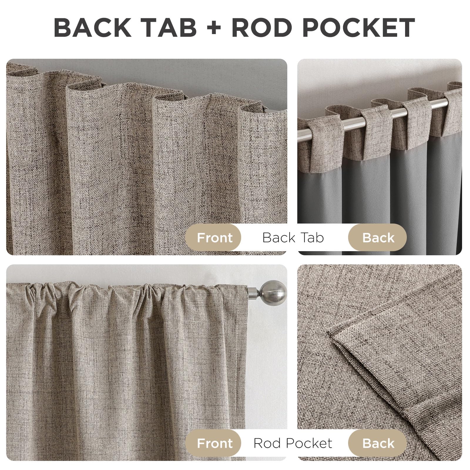 Joydeco rideau comparaison taille montrant dimensions réelles