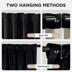 Joydeco détail poche pour tringle et passants arrière pour pose facile