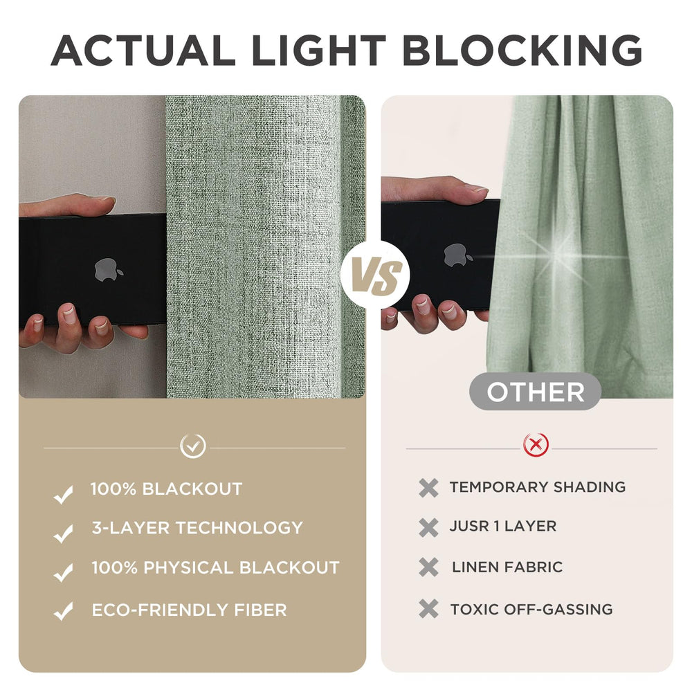Joydeco rideaux installés en chambre améliorant intimité et confort