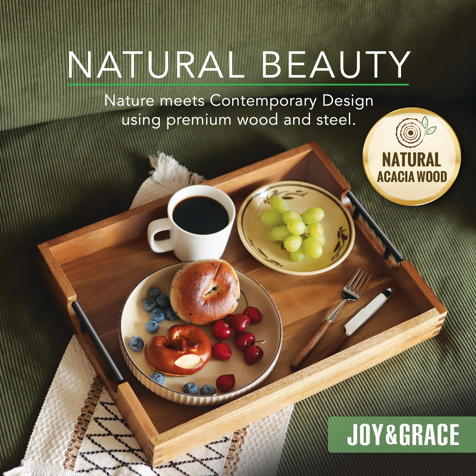 Joy&Grace focus sur poignées métalliques pour transport sûr et confortable