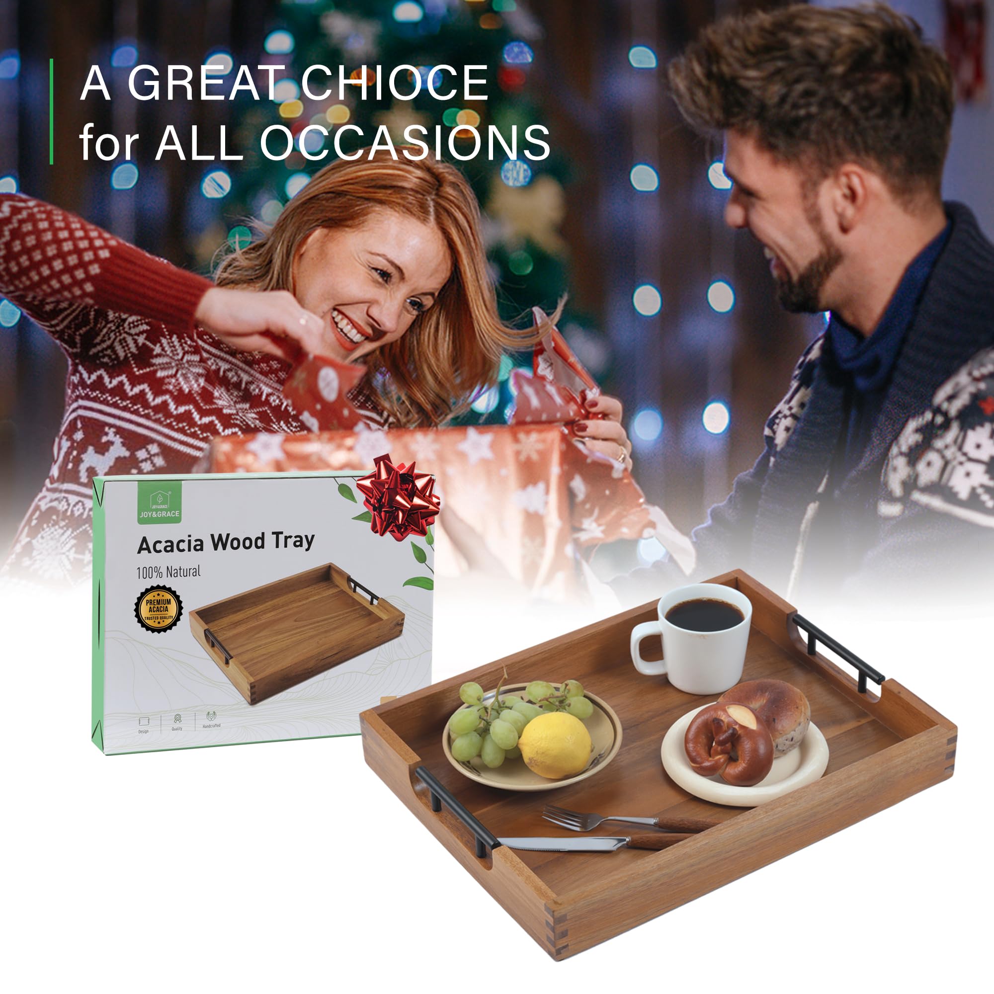 Joy&Grace plateau posé sur table basse ajoutant style et organisation