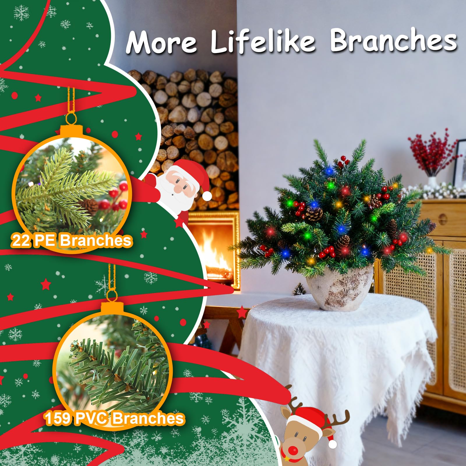 joyhalo gros plan sur branches PVC et PE illustrant texture naturelle