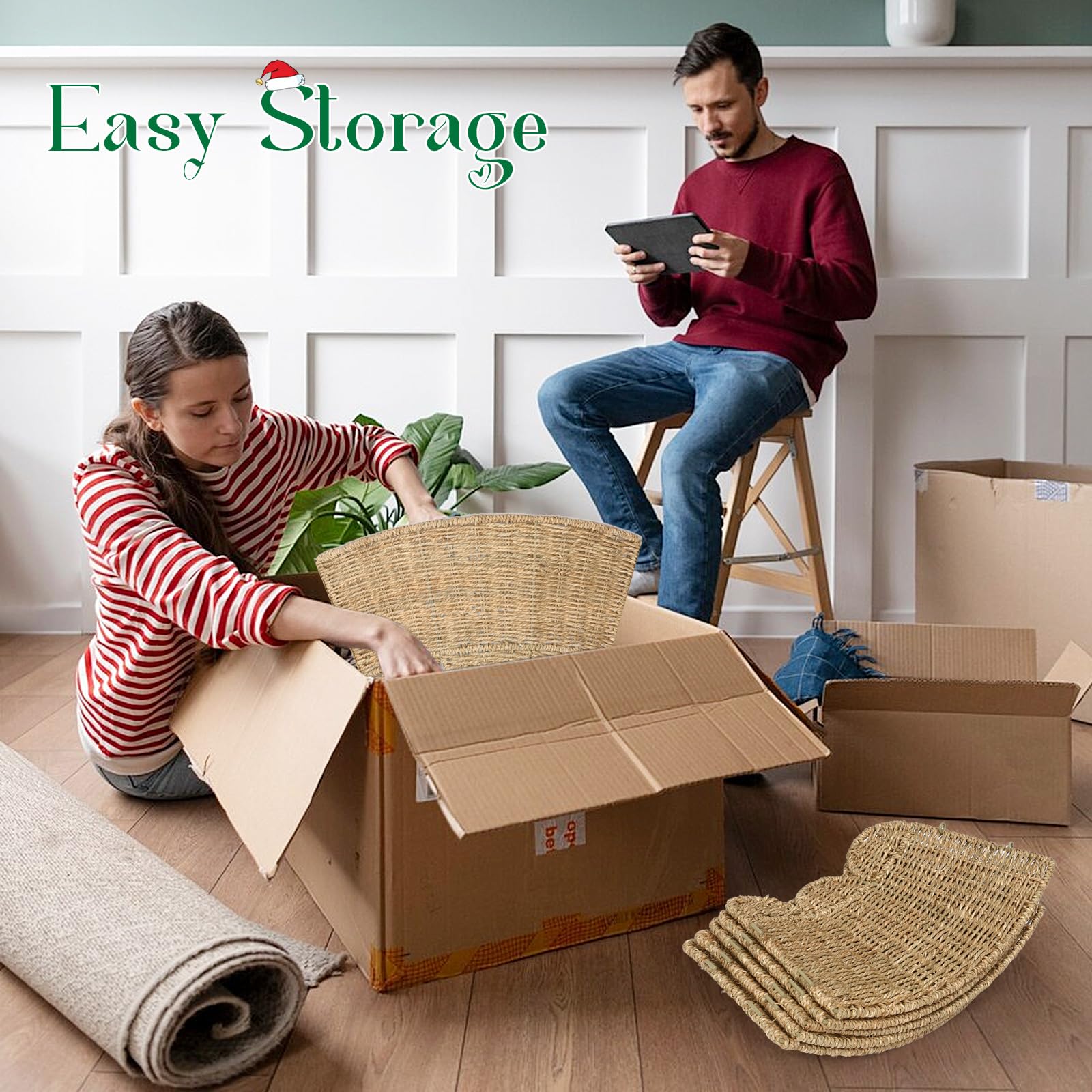 joyhalo collerette pliée prête au stockage économisant espace et protégeant le tressage