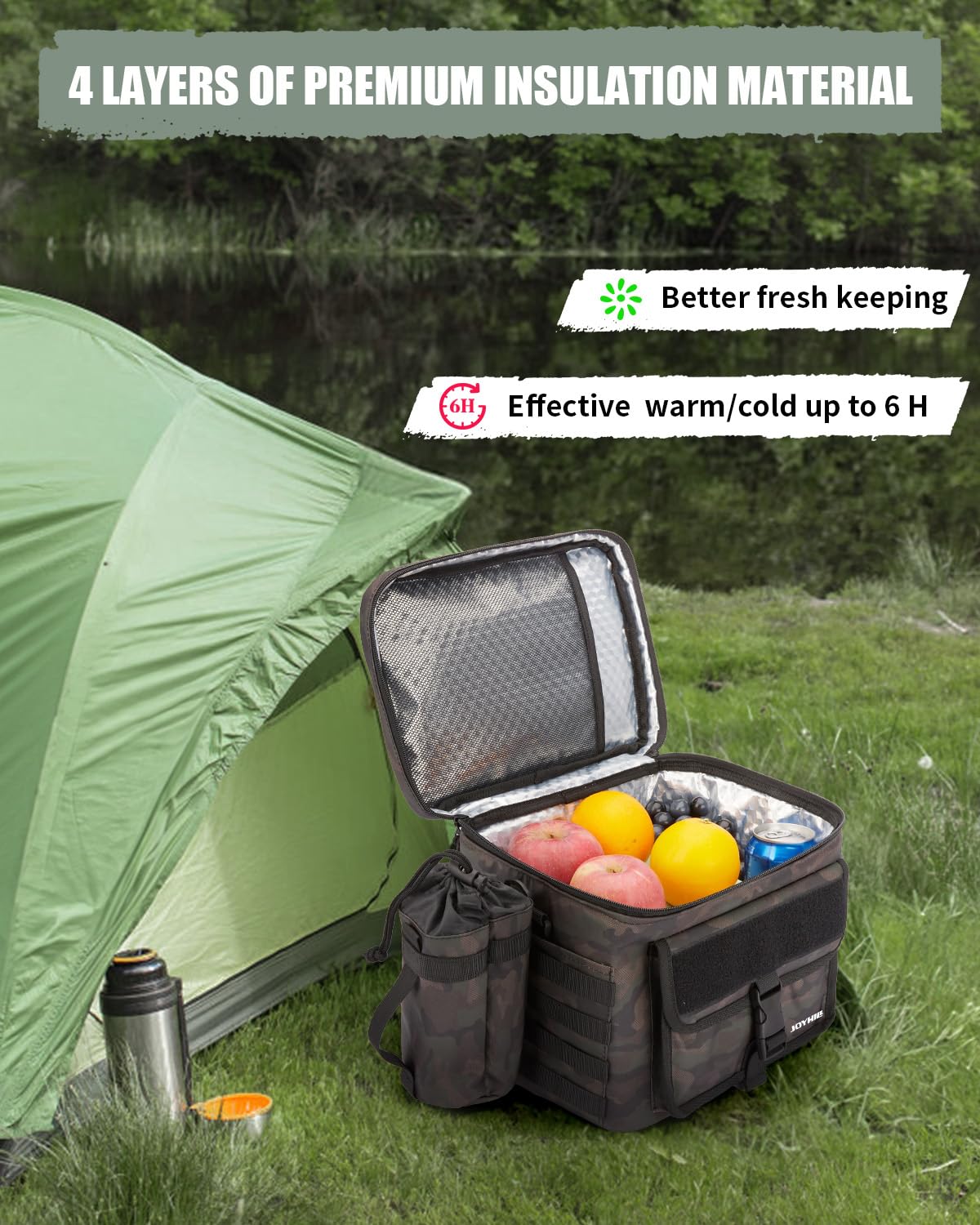 JOYHILL détail doublure isotherme aluminium garantissant conservation thermique