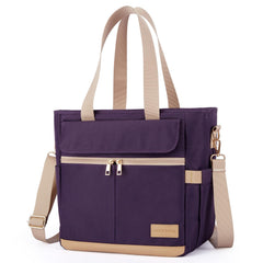 JOYHILL face avant du sac isotherme D-PURPLE montrant design et poche avant, pratique pour transport