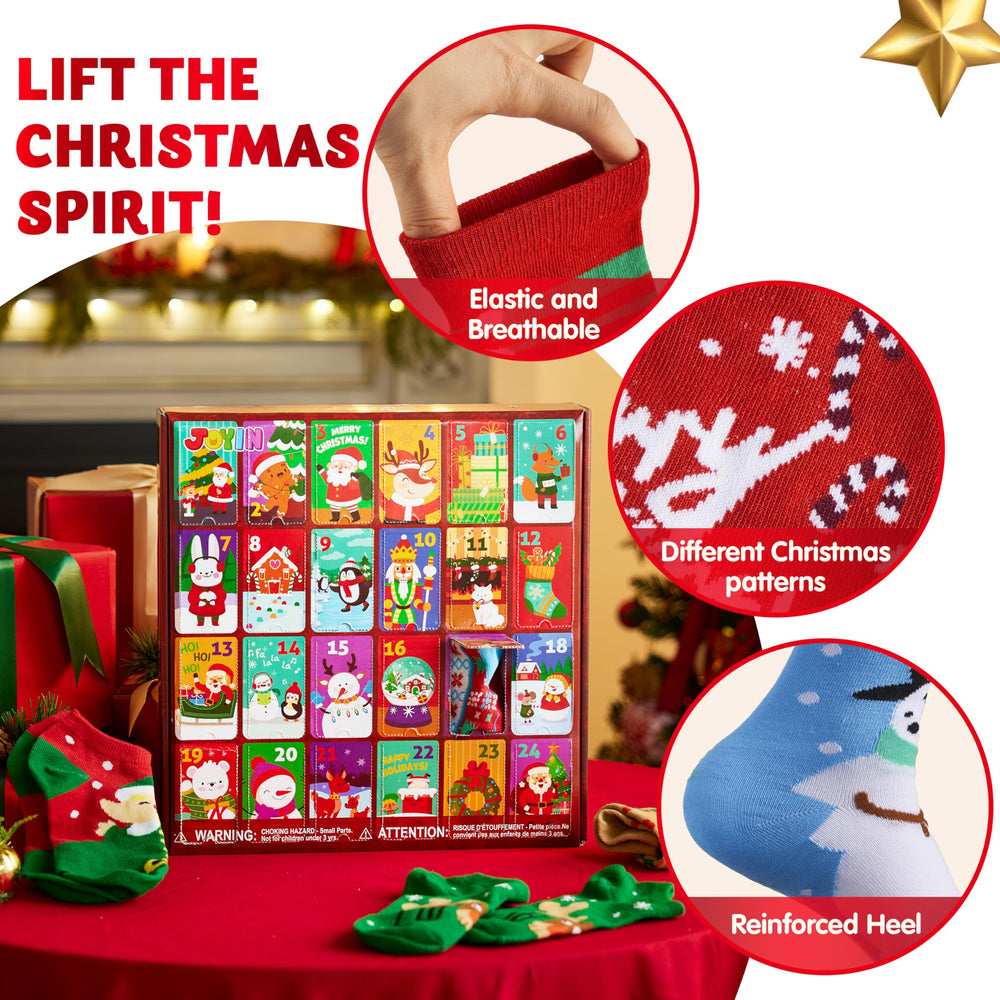JOYIN assortiment de 20 chaussettes courtes présentées en éventail pour tenues quotidiennes