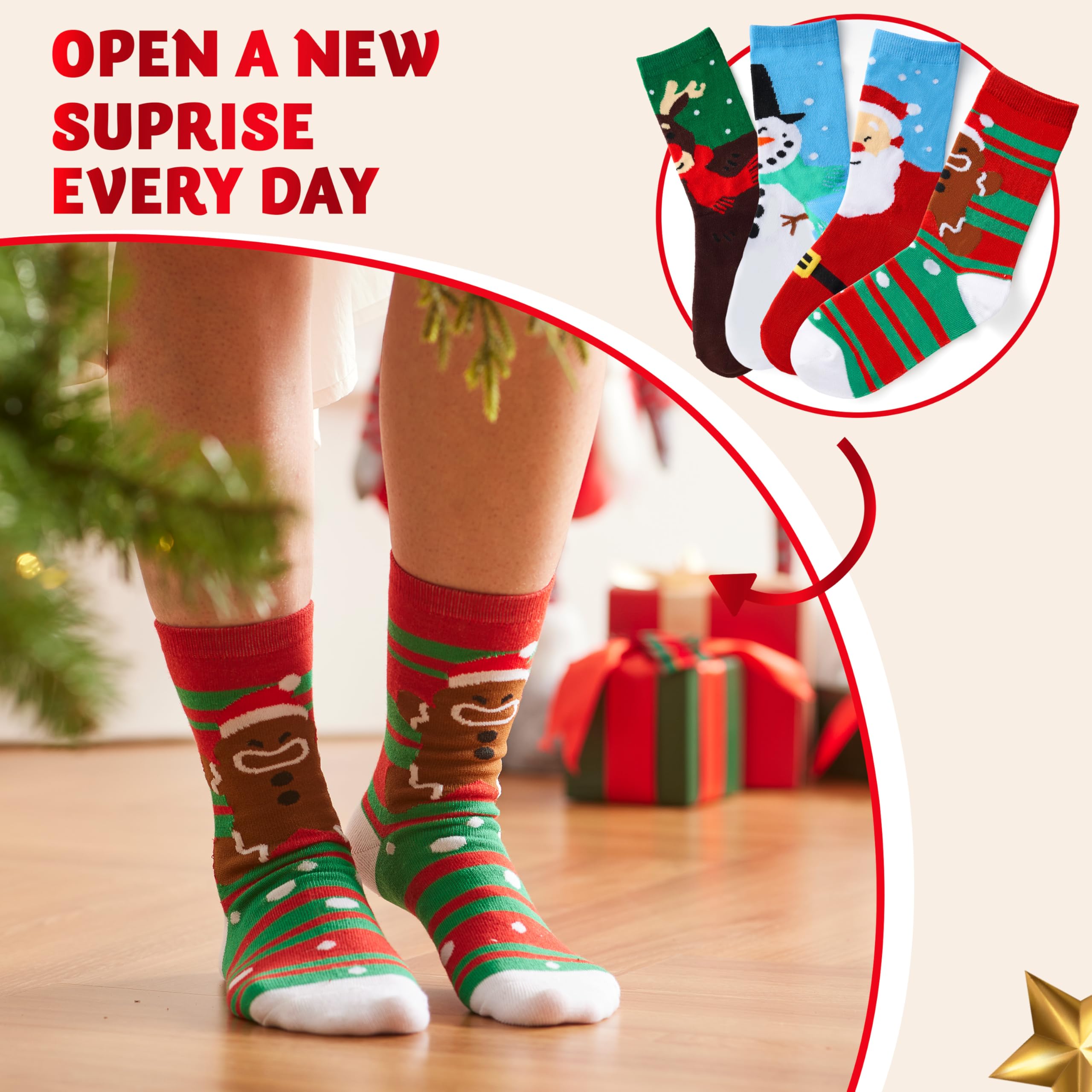 JOYIN gros plan matière des chaussettes souple et extensible pour confort durable