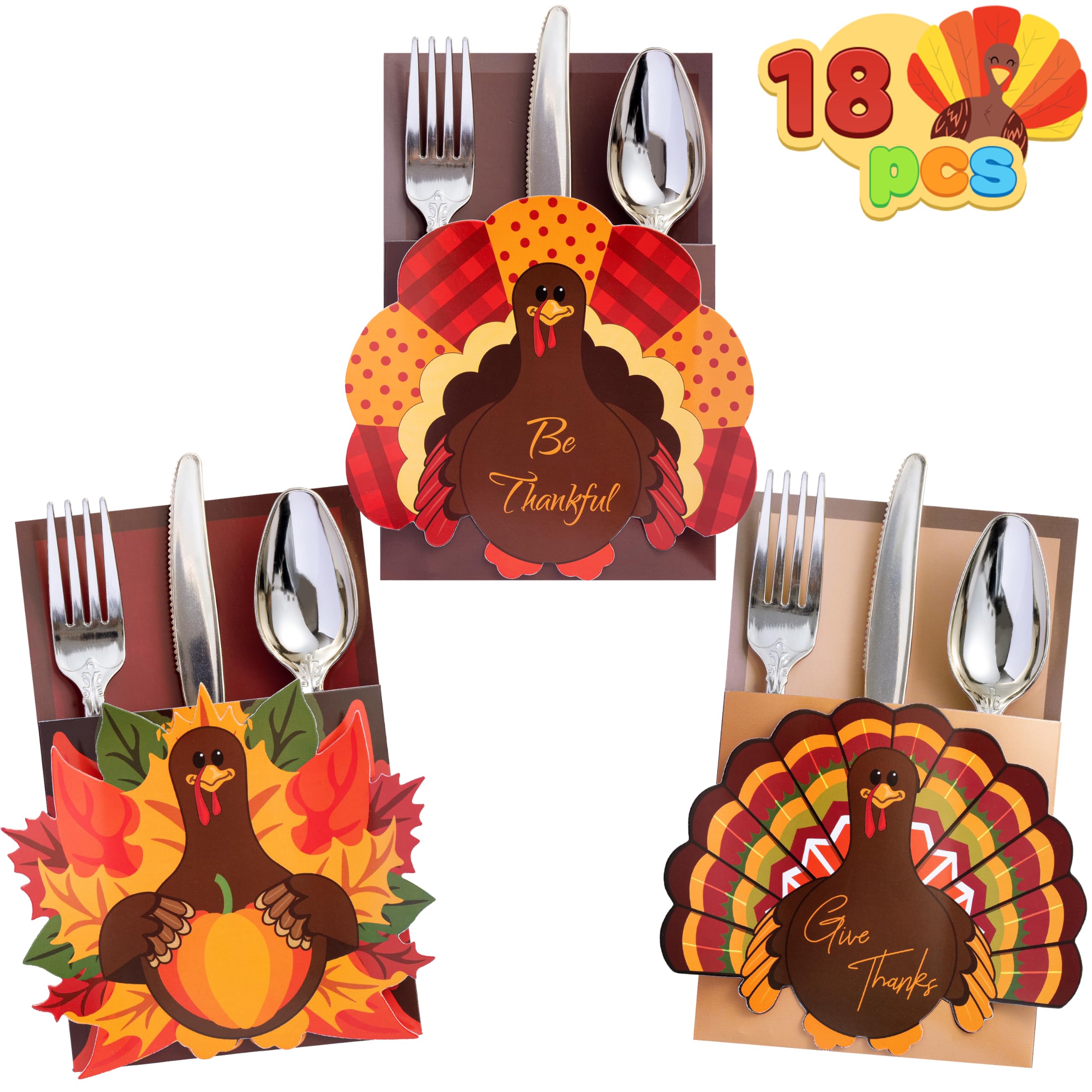 JOYIN face avant emballage montrant 18 pièces pour une table festive
