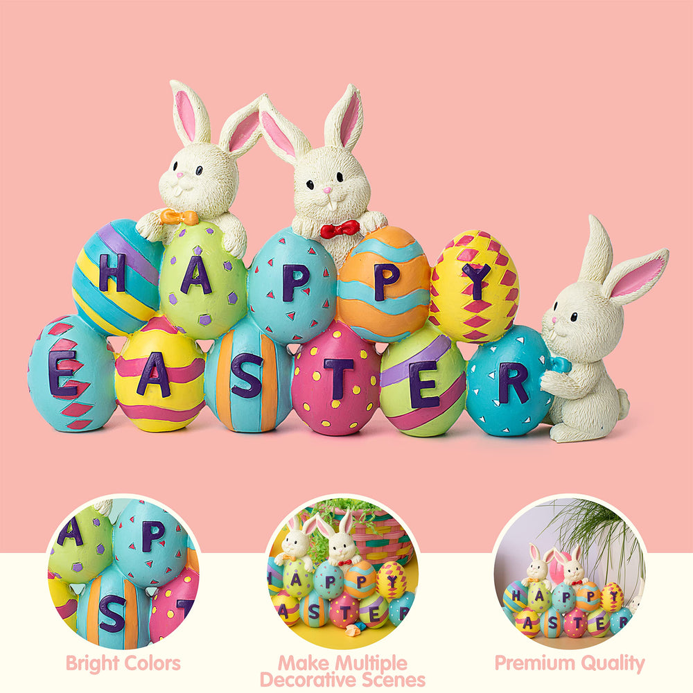 JOYIN vue sur les lettres « Happy Easter » offrant message clair