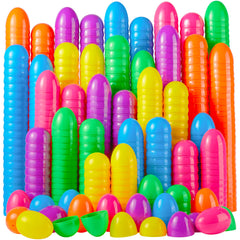 JOYIN pack avant montrant 200 œufs colorés, idéal pour grandes chasses aux œufs