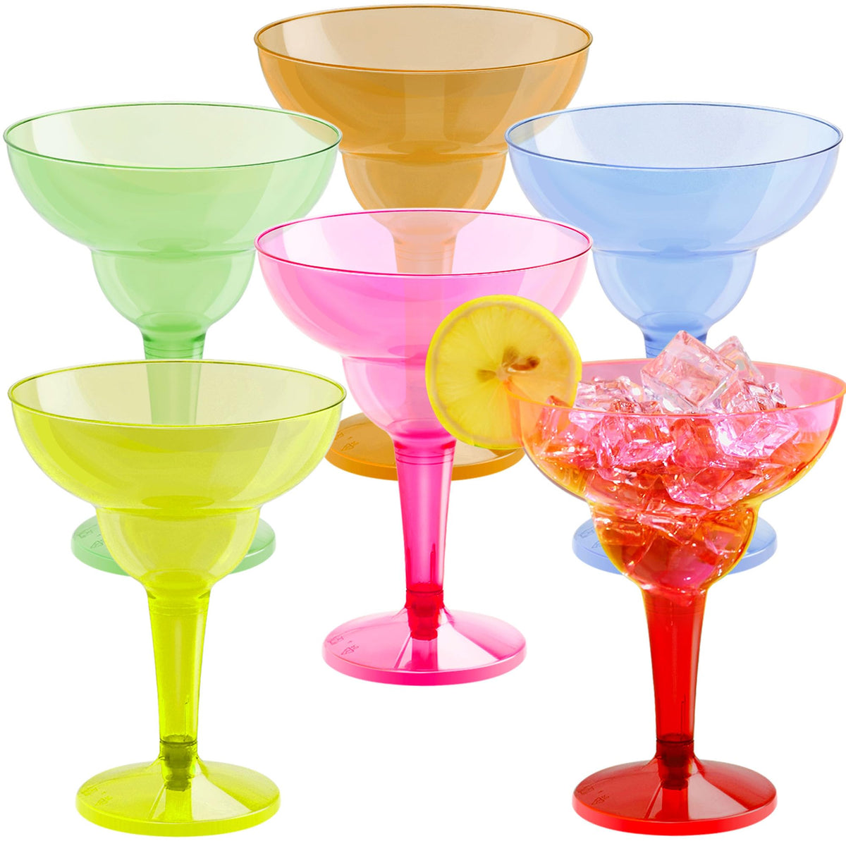 JOYIN verre margarita face montrant design et couleur néon festif