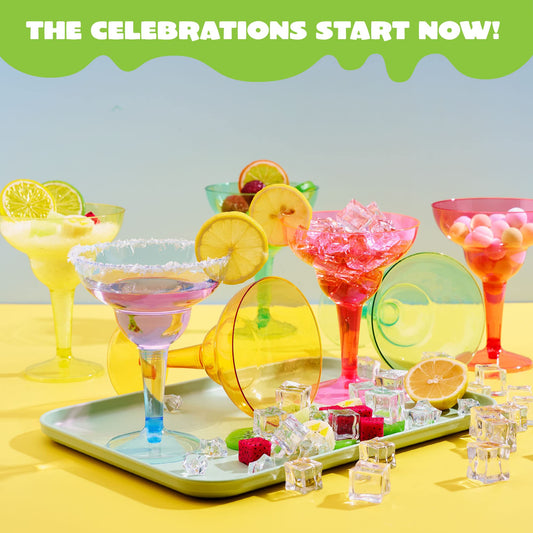JOYIN assortiment de verres néon six couleurs pour décoration vive
