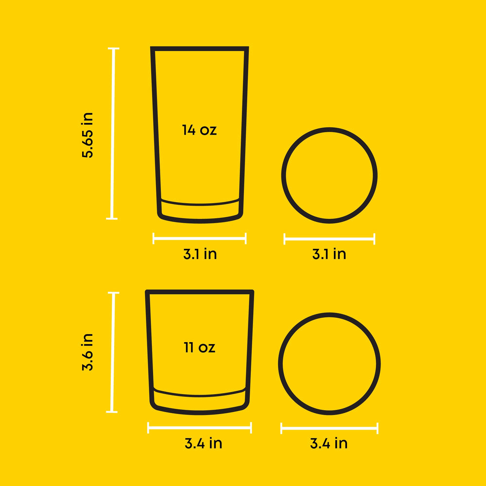 JoyJolt verre haut gros plan, design droit offrant volume pour cocktails