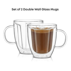 JoyJolt deux tasses remplies illustrant isolation sans condensation
