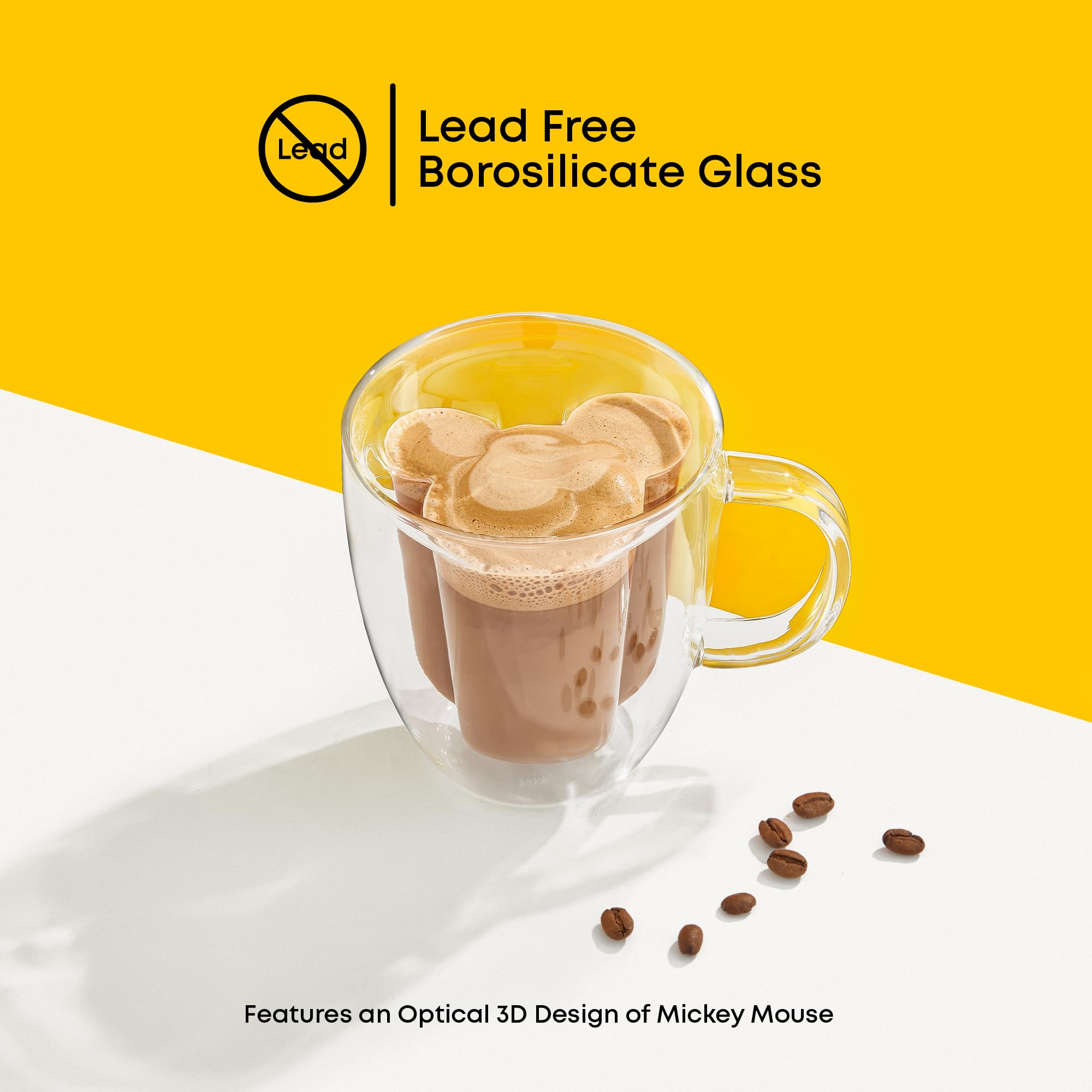 JoyJolt bord lisse du verre pour dégustation agréable et sûre