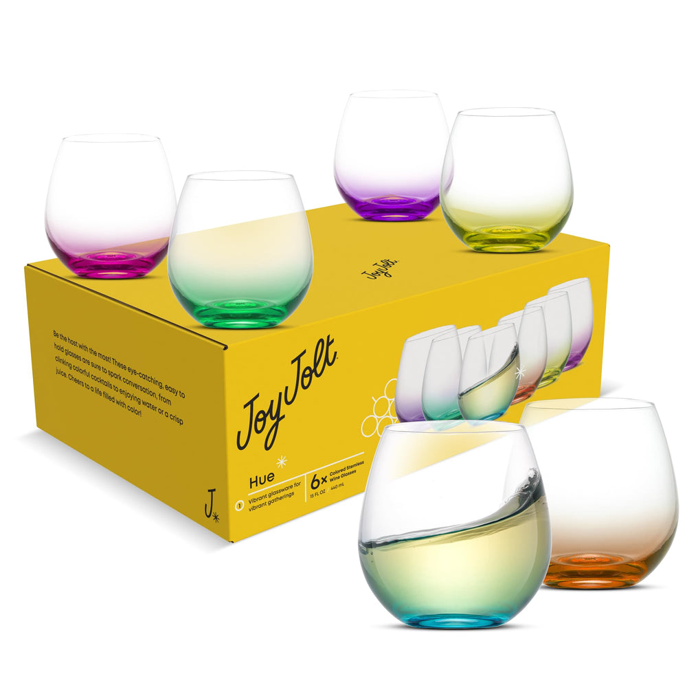 JoyJolt scène de fête extérieure verres colorés pour ambiance joyeuse