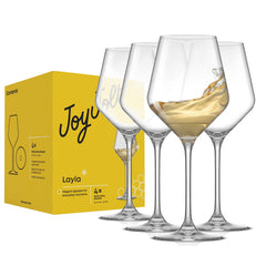 JoyJolt ensemble face montrant 4 verres élégants pour service raffiné