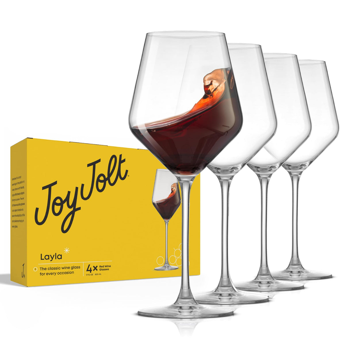 JoyJolt verre face avant montrant design élégant et clarté