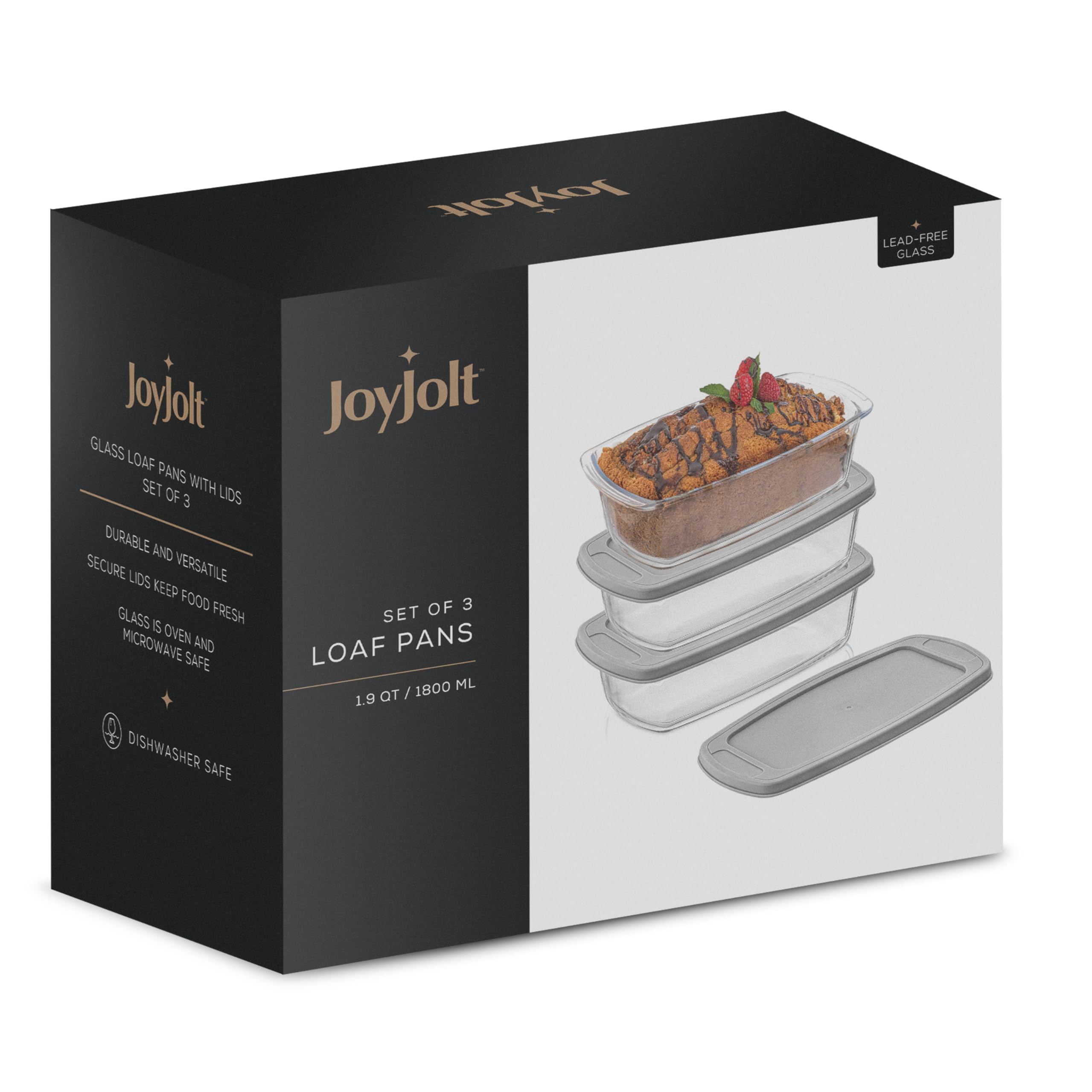JoyJolt moule au four sans couvercle, cuisson sûre et contrôle visuel