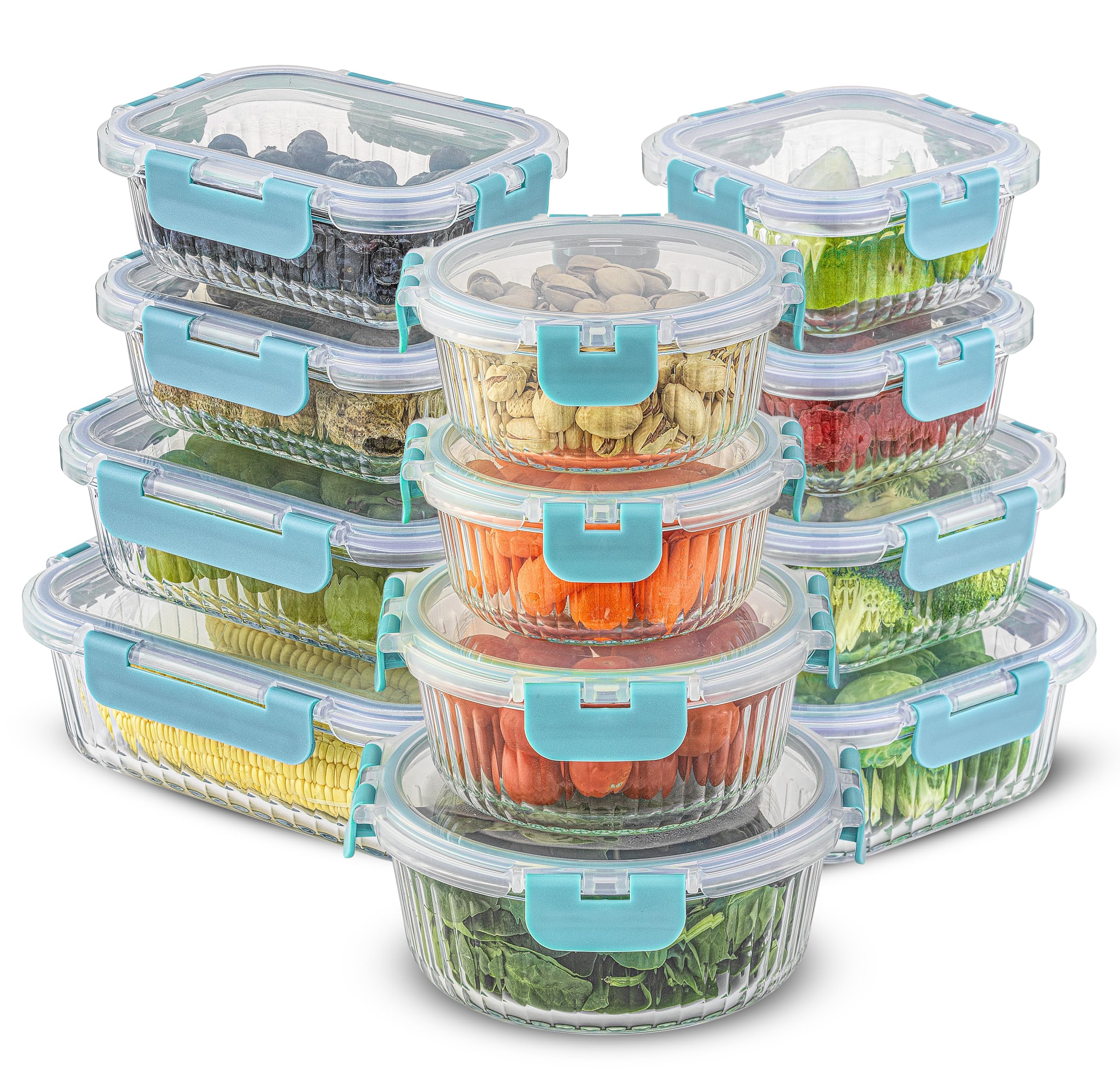 JoyJolt packaging et présentoir montrant tous les contenants pour gain d'espace