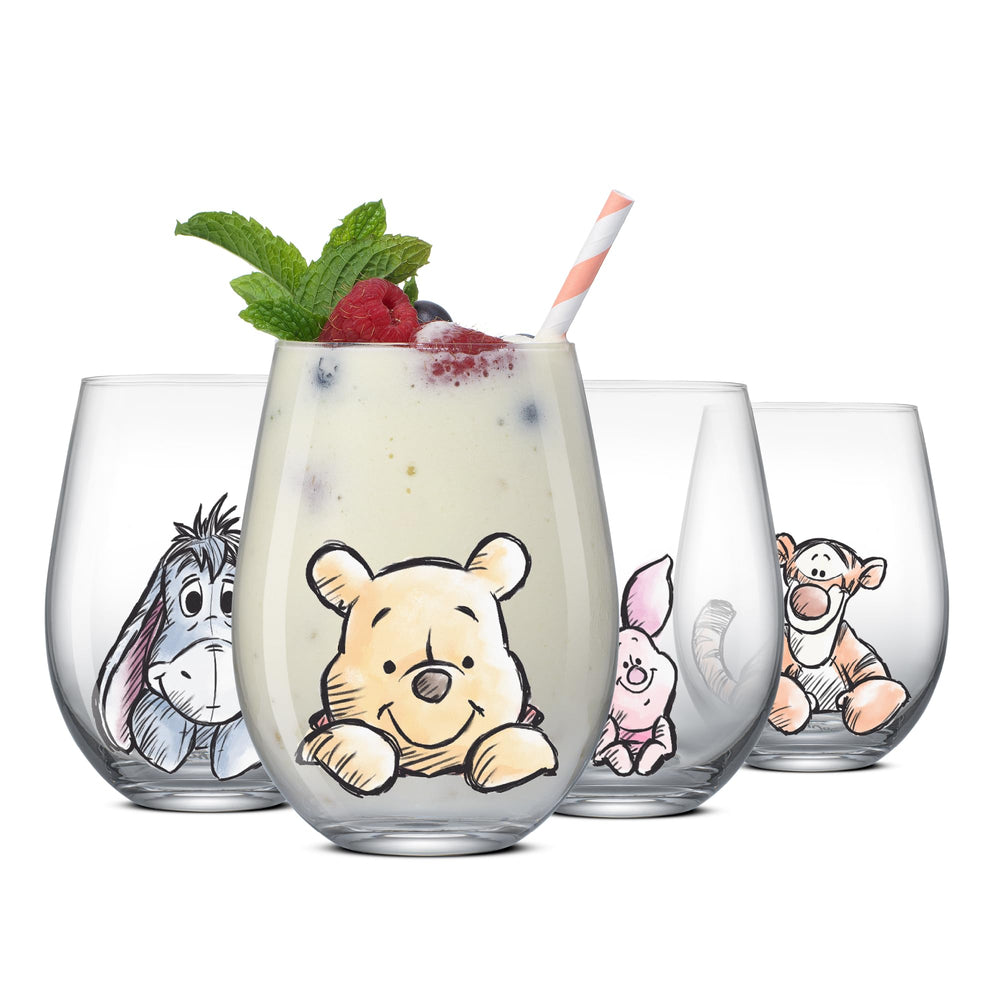 JoyJolt verre Pooh face montrant design et praticité