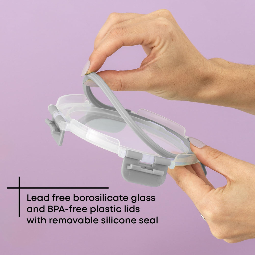 JoyJolt boîte en verre dans sac repas montrant transport sans fuite