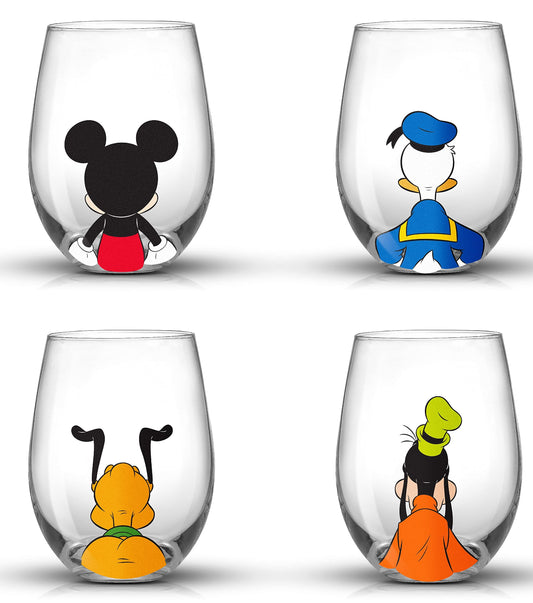 JoyJolt verre avec Mickey montrant robustesse et charme Disney