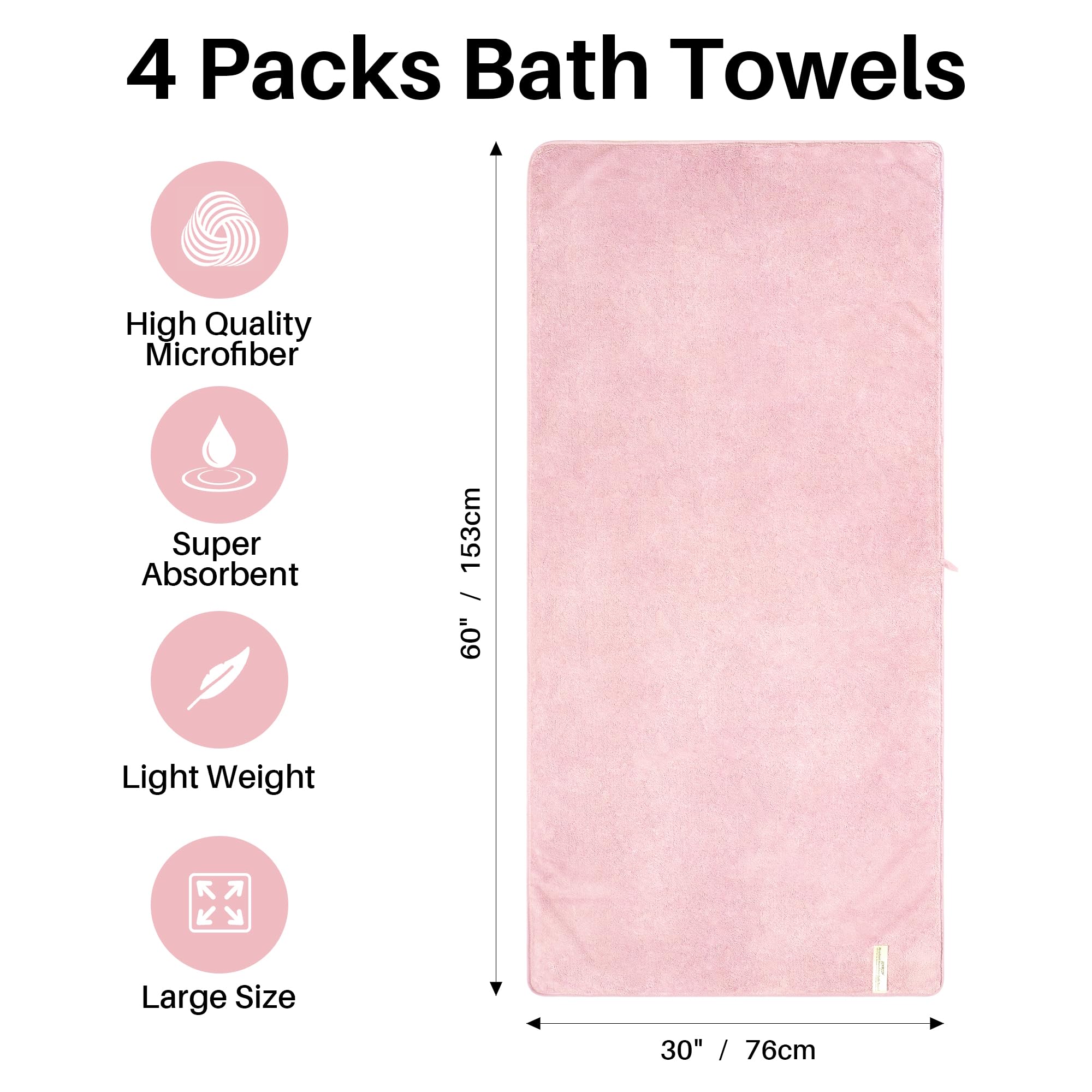 JOYMOOP serviette dépliée 30x60 pouces montrant couverture complète
