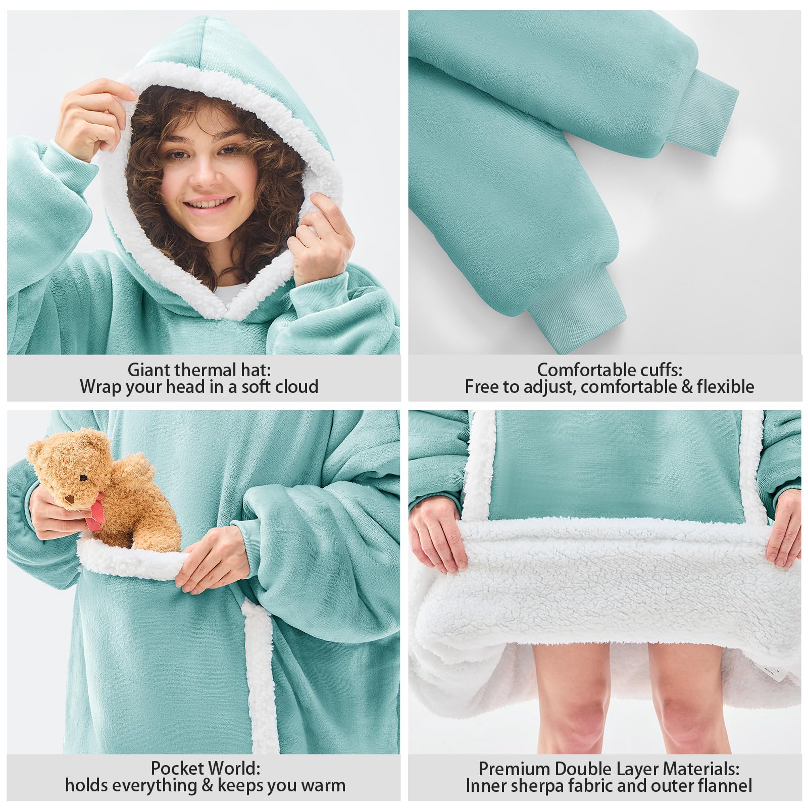 JOYWOO plaid-hoodie utilisé lors d’une soirée cocooning pour détente