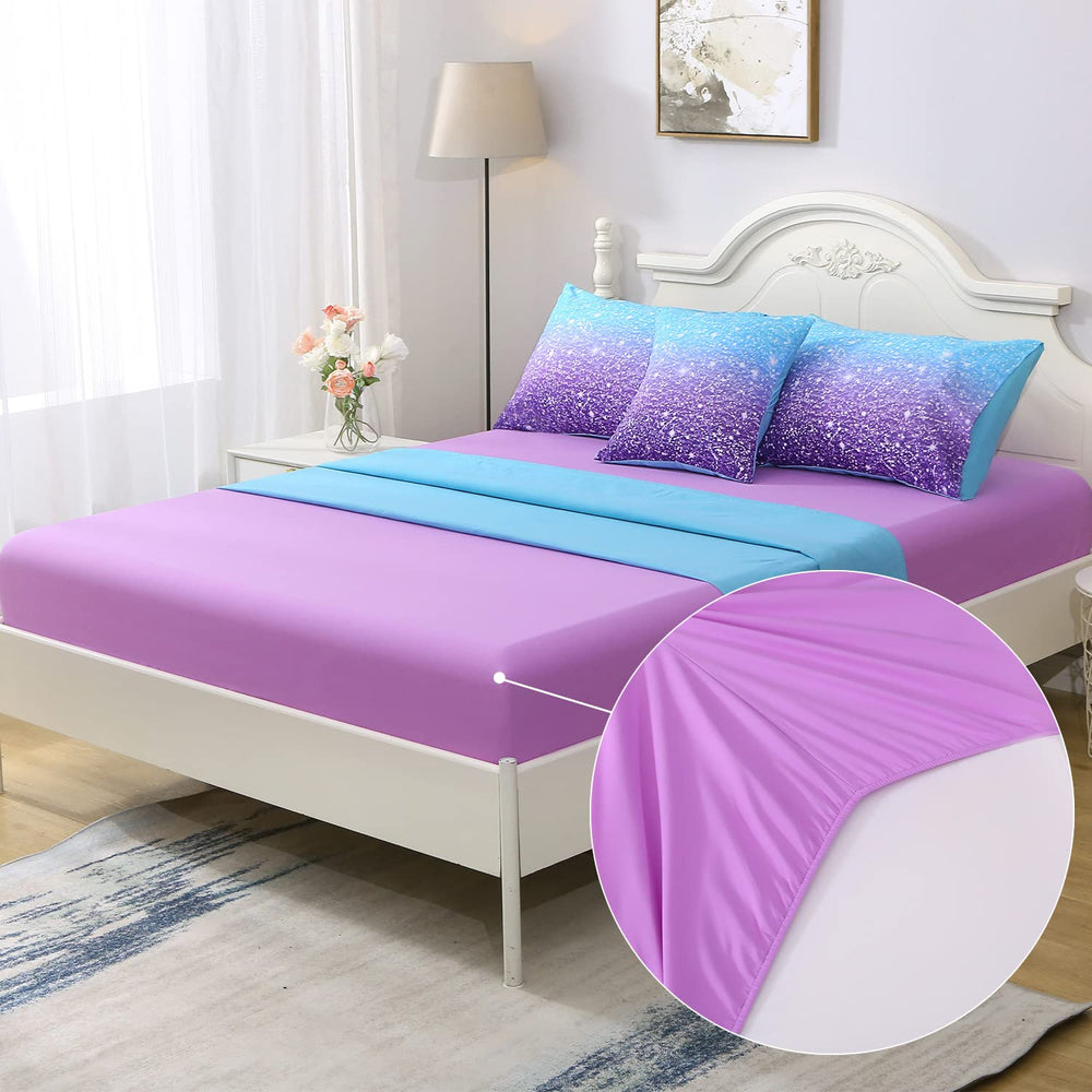 JQinHome couette installée sur lit full montrant rendu décoratif immédiat
