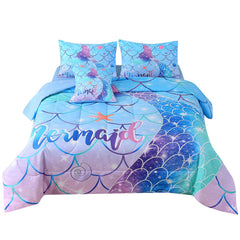 JQinHome couette face sirène apportant ambiance océanique