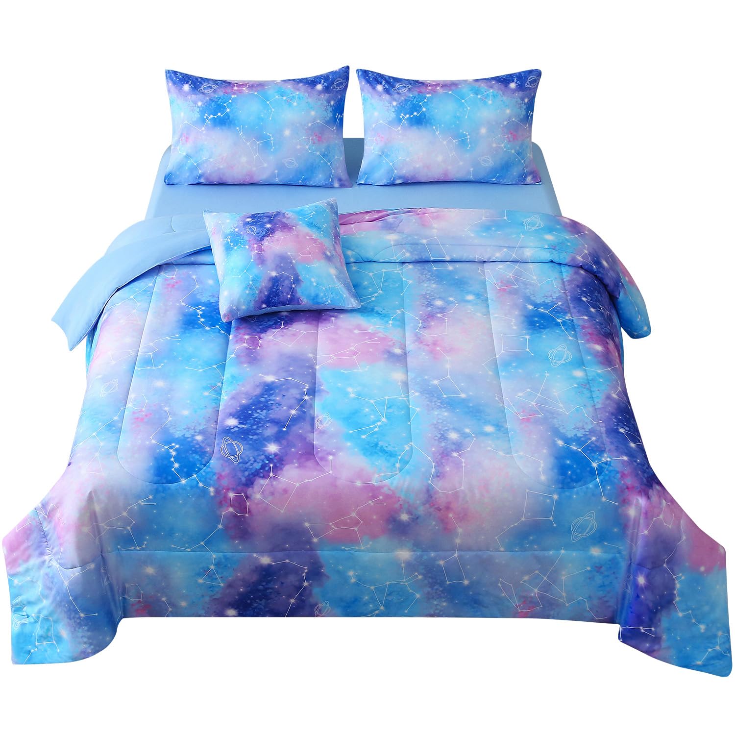 JQinHome gros plan motif constellation bleu violet pour décor apaisant