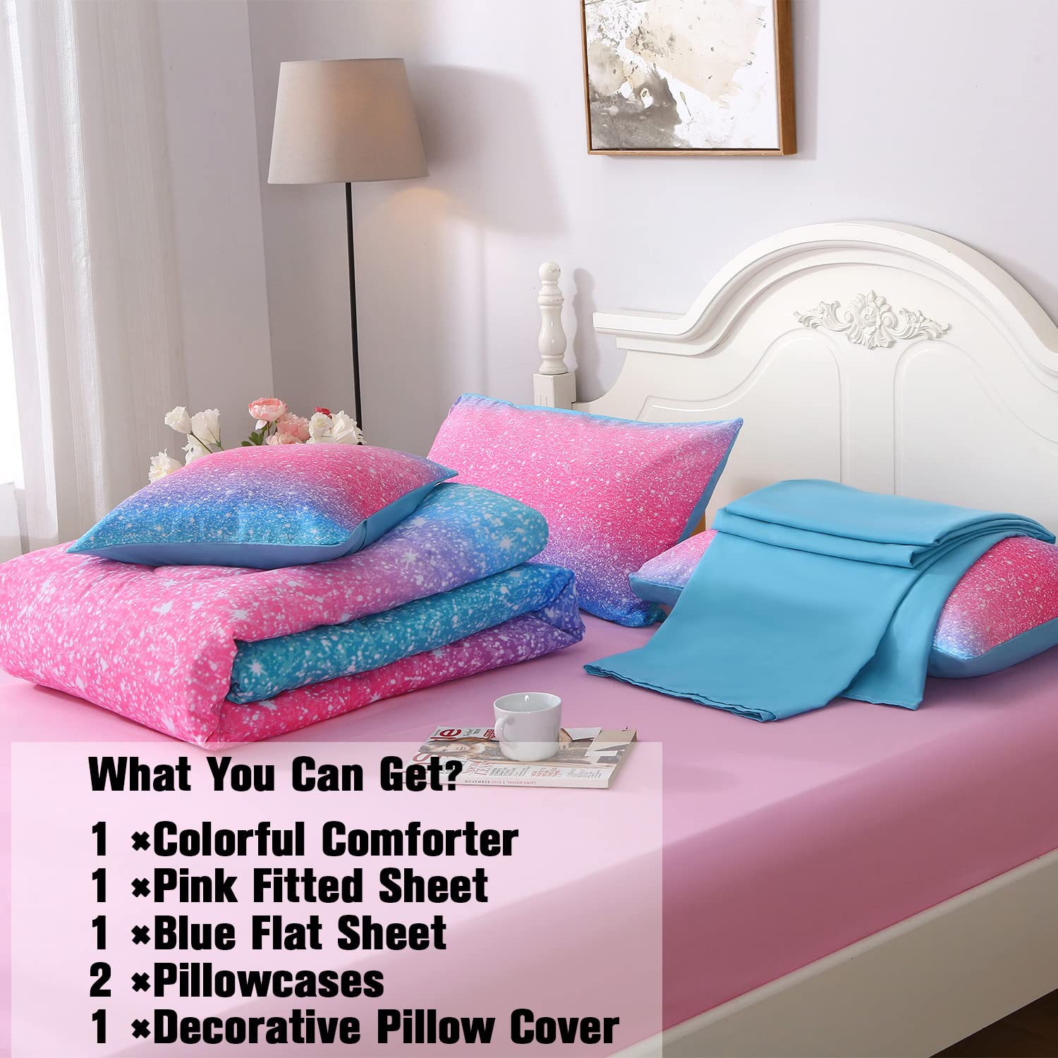 JQinHome draps et taies disposés illustrant coordination des couleurs