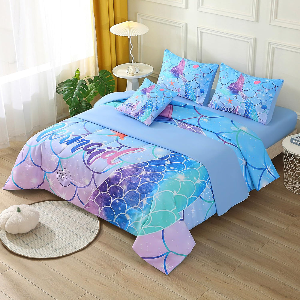 JQinHome taies et housse coussin motif sirène décoratif