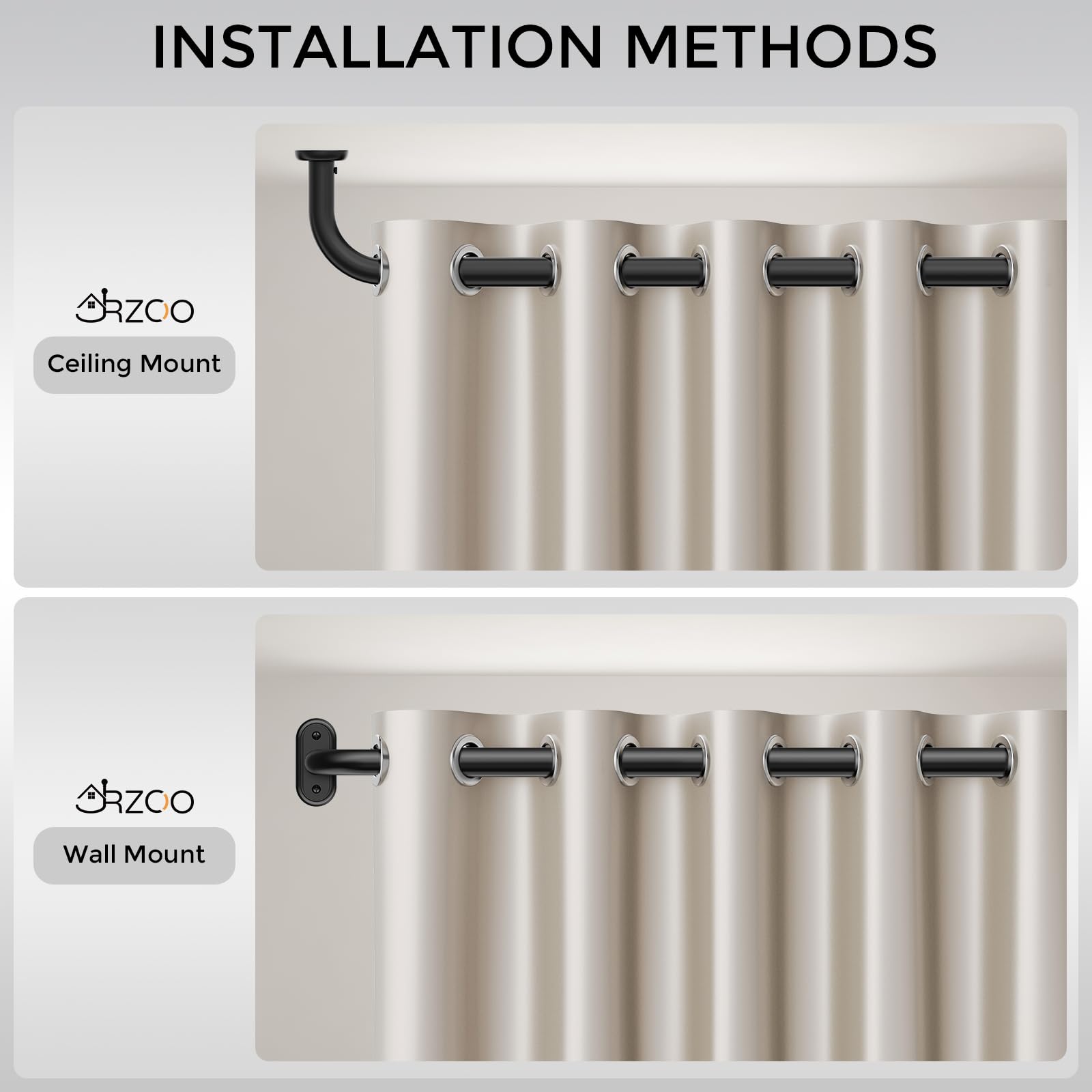 JRZOO contenu du kit, y compris vis, chevilles, embouts et guide d'installation