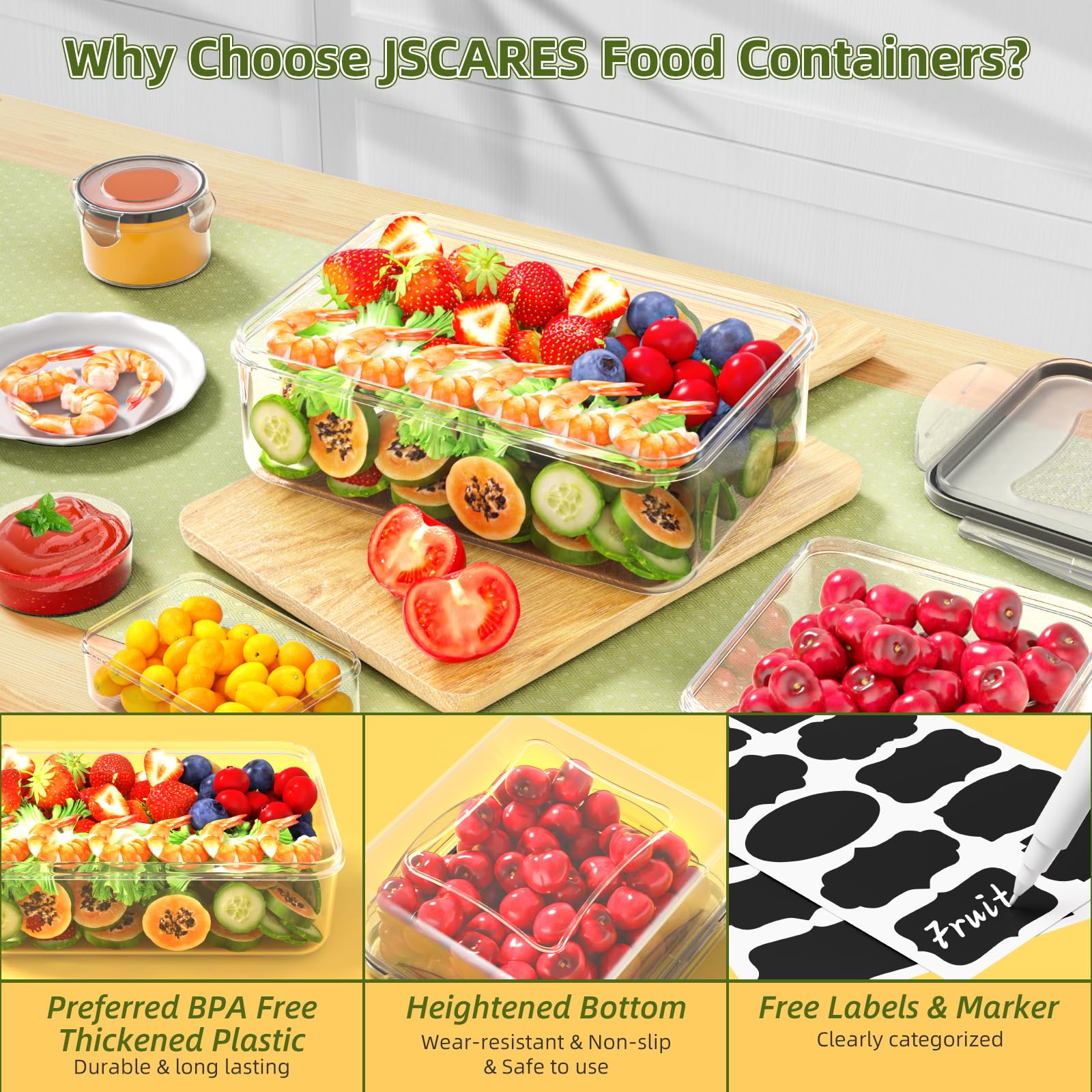JSCARES boîte ronde contenant soupe, idéale pour transport sans fuite