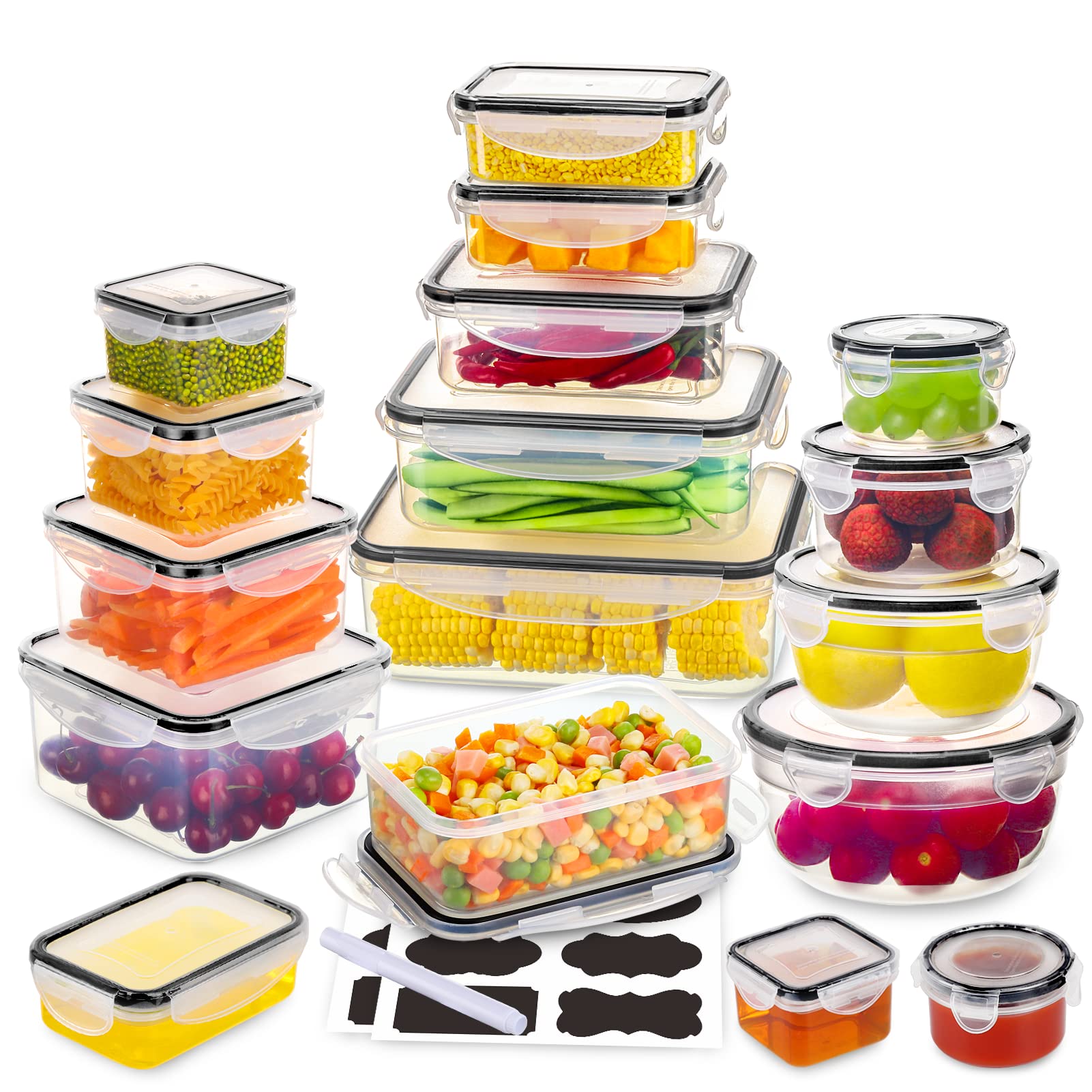 JSCARES vue d’ensemble du lot 34 pièces pour organisation de cuisine