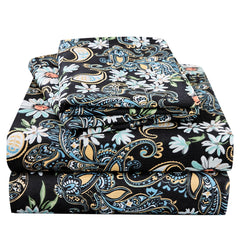 JSD parure face avant montrant motif paisley floral et allure élégante