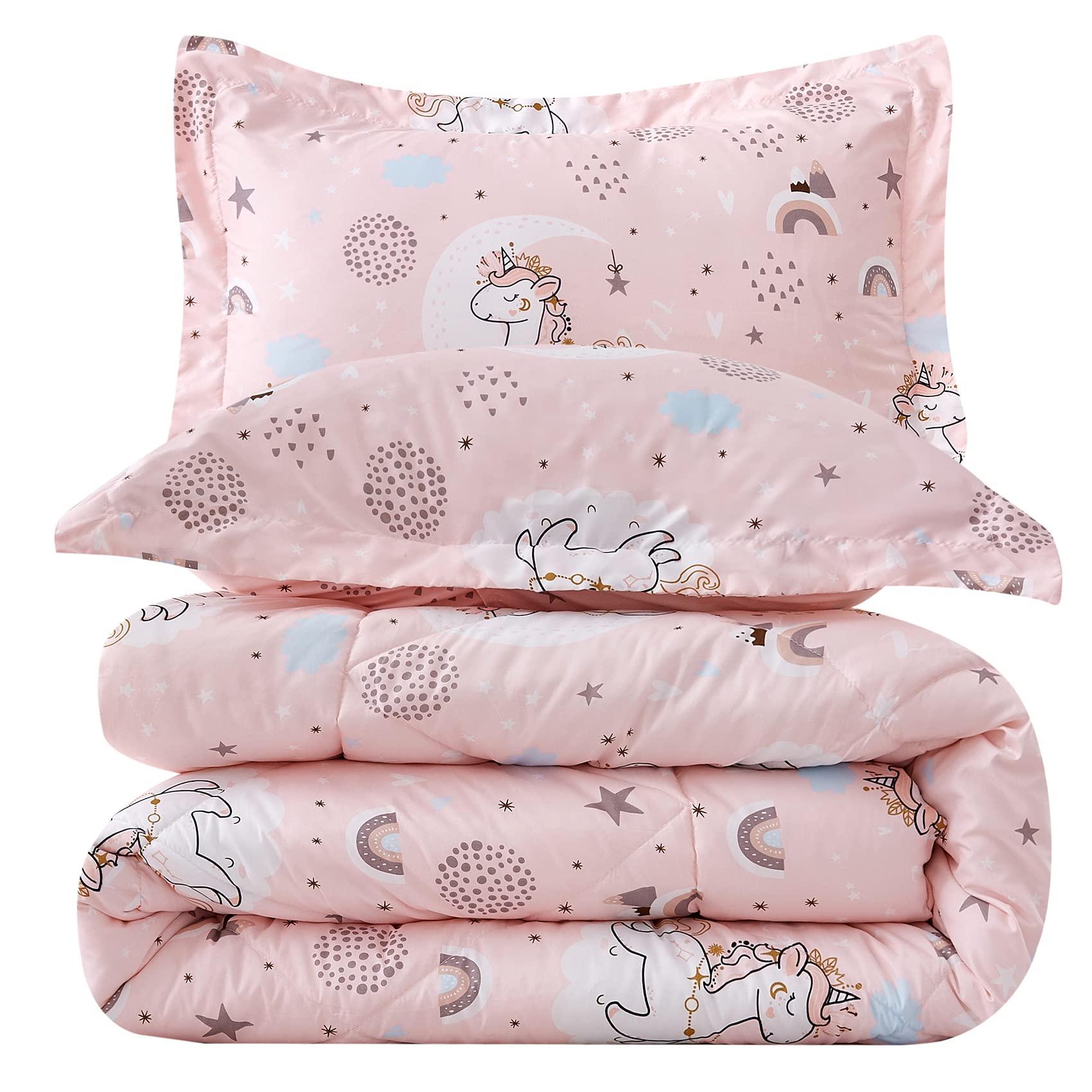 JSD couette face avant avec motif licorne et confort visuel accru