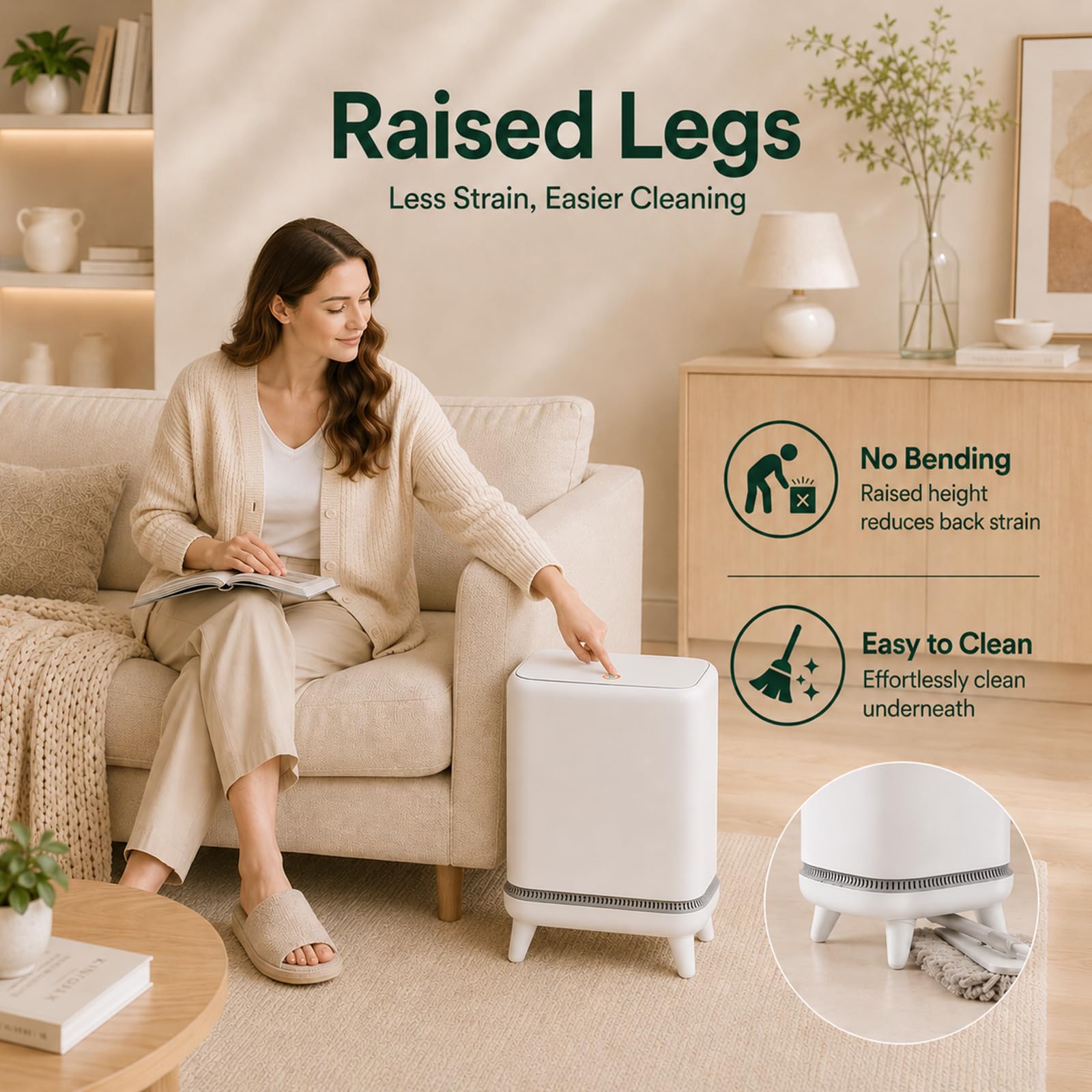 JUDRDO pieds surélevés, facilite le nettoyage du sol