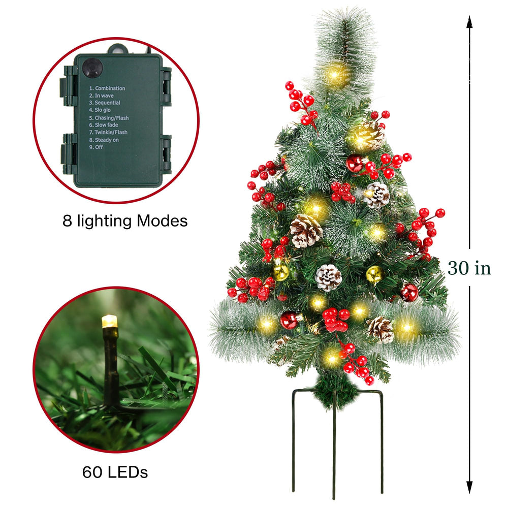 Juegoal arbre illuminé la nuit, LEDs chaudes créent ambiance