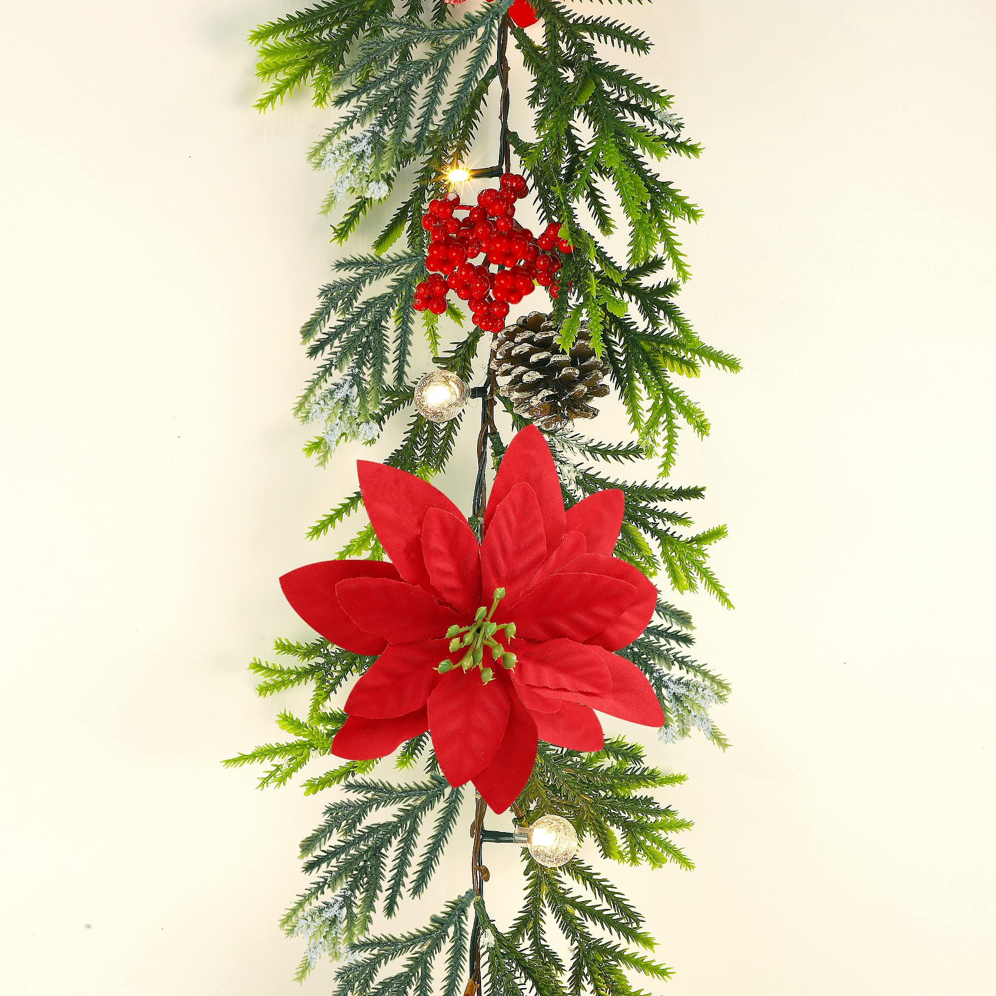 Juegoal gros plan poinsettia mettant en valeur texture et couleur réaliste