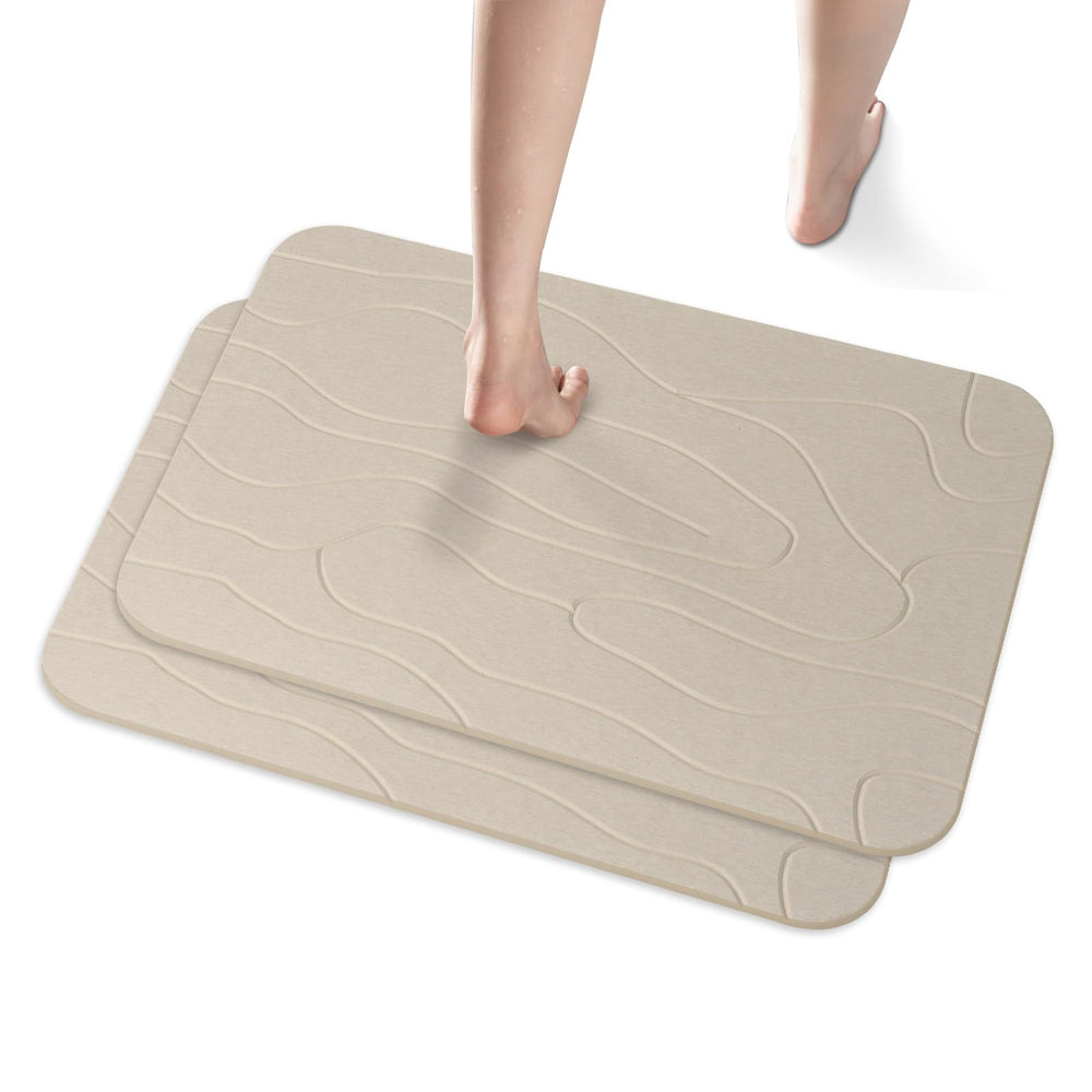 JUERLEN tapis devanture motif gris et blanc, design épuré et séchage rapide